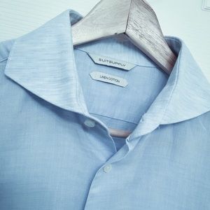 SuitSupply Cotton Linen Extra Slim Shirt